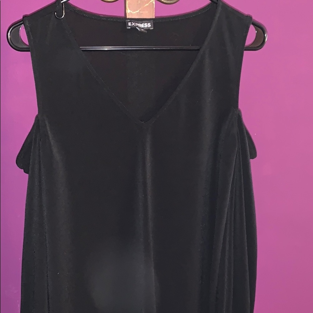 Cold shoulder long sleeve blouse
